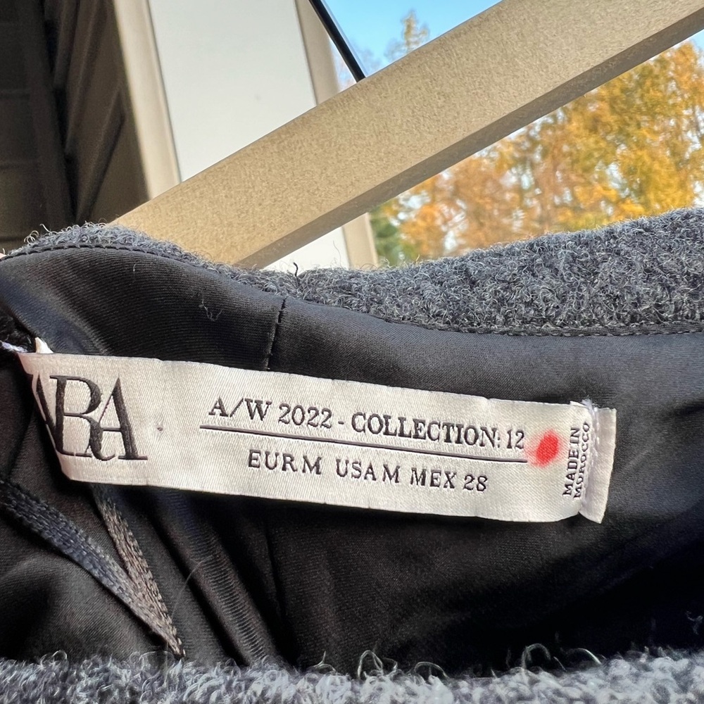 🆕 ZARA 💯Wool Maxi Skirt Gray High Waist Straight Long Midi Collection 12 Size M - Picture 11 of 15
